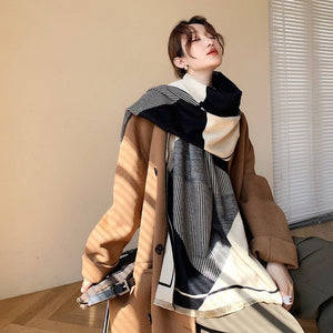 Cap Point WY-YX08-1 Winnie Winter Cashmere Decoration Thick Foulard Blanket Wrap Scarf