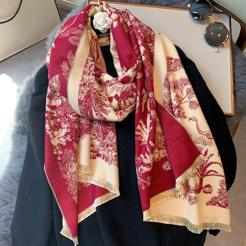 Cap Point WY-YX32-3 Winnie Winter Cashmere Decoration Thick Foulard Blanket Wrap Scarf