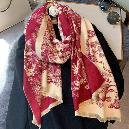 Cap Point WY-YX32-3 Winnie Winter Cashmere Decoration Thick Foulard Blanket Wrap Scarf