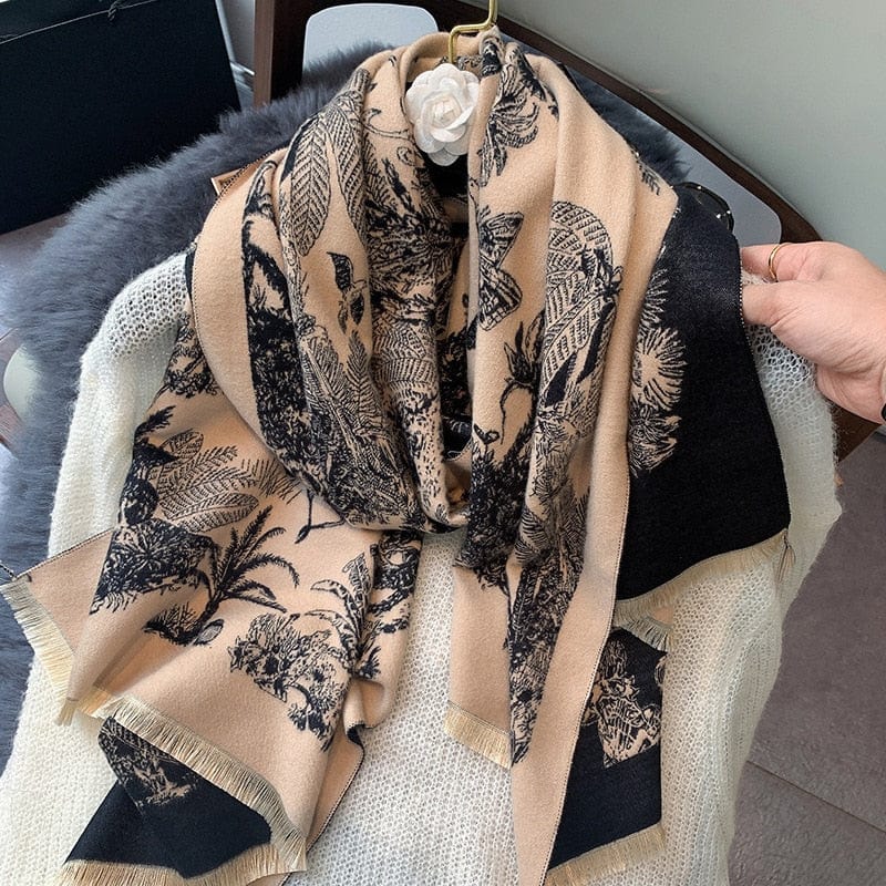 Cap Point WY-YX32-4 Winnie Winter Cashmere Decoration Thick Foulard Blanket Wrap Scarf