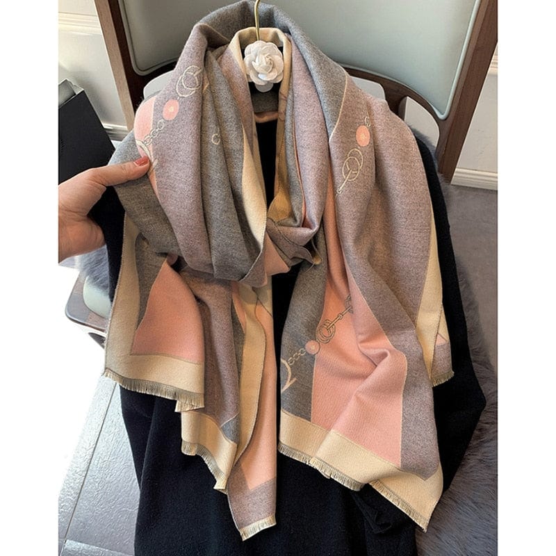 Cap Point WY-YX51-5 Winnie Winter Cashmere Decoration Thick Foulard Blanket Wrap Scarf