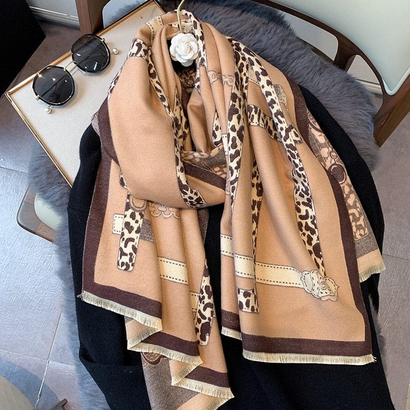 Cap Point WY-YX55-3 Winnie Winter Cashmere Decoration Thick Foulard Blanket Wrap Scarf