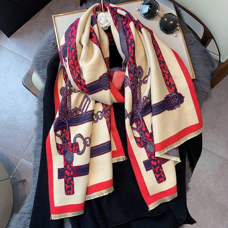 Cap Point WY-YX55-4 Winnie Winter Cashmere Decoration Thick Foulard Blanket Wrap Scarf