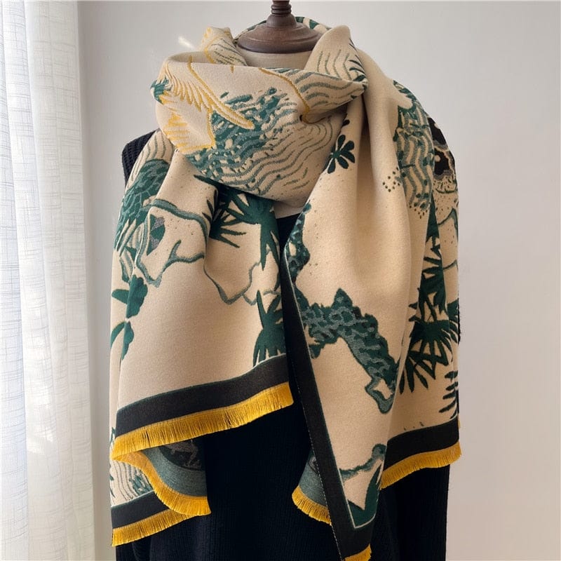 Cap Point WYT277-1 Winnie Winter Cashmere Decoration Thick Foulard Blanket Wrap Scarf