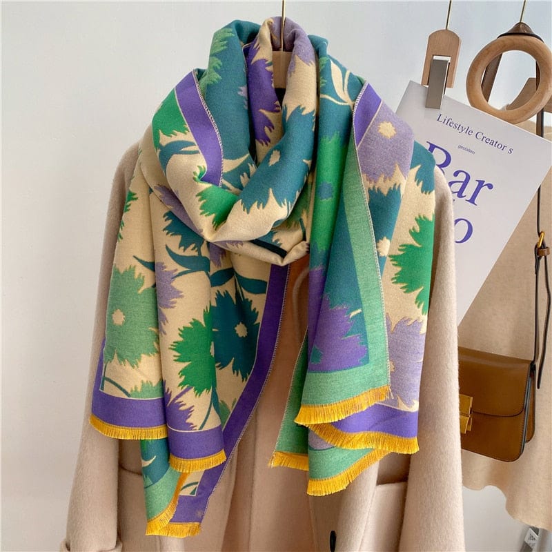 Cap Point WYT278-1 Winnie Winter Cashmere Decoration Thick Foulard Blanket Wrap Scarf