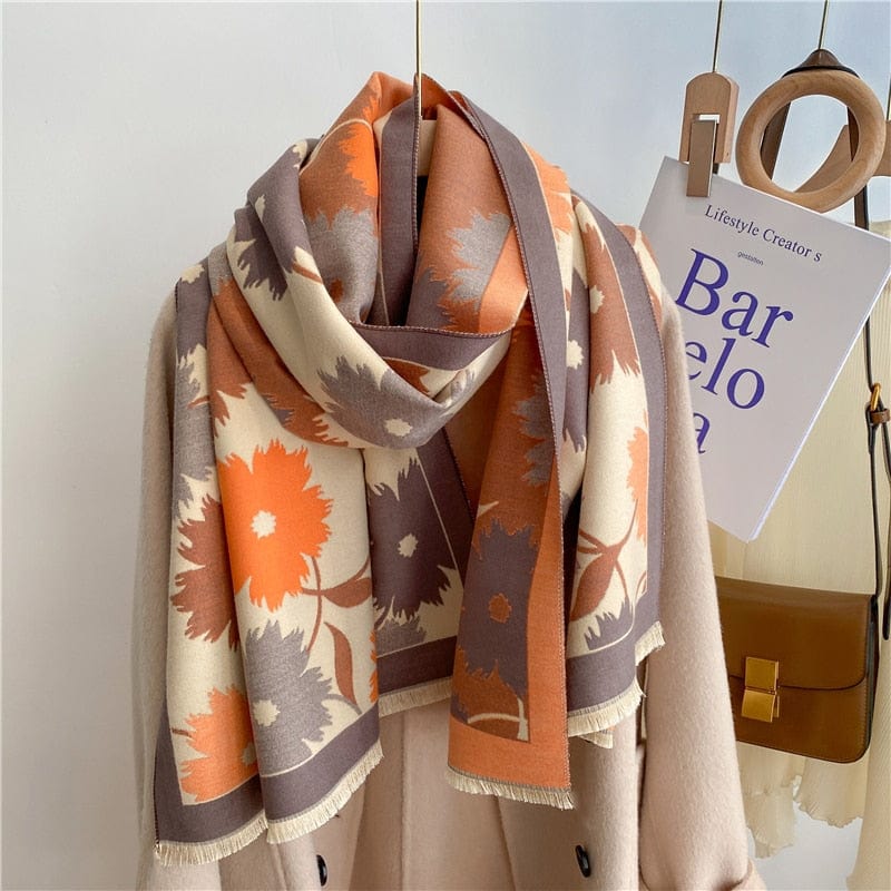 Cap Point WYT278-3 1 Winnie Winter Cashmere Decoration Thick Foulard Blanket Wrap Scarf