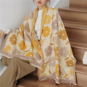 Cap Point WYT278-5 Winnie Winter Cashmere Decoration Thick Foulard Blanket Wrap Scarf