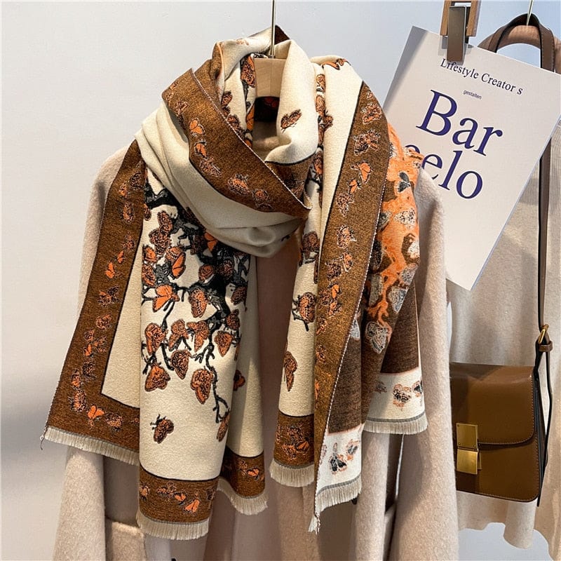 Cap Point WYT284-1 Winnie Winter Cashmere Decoration Thick Foulard Blanket Wrap Scarf