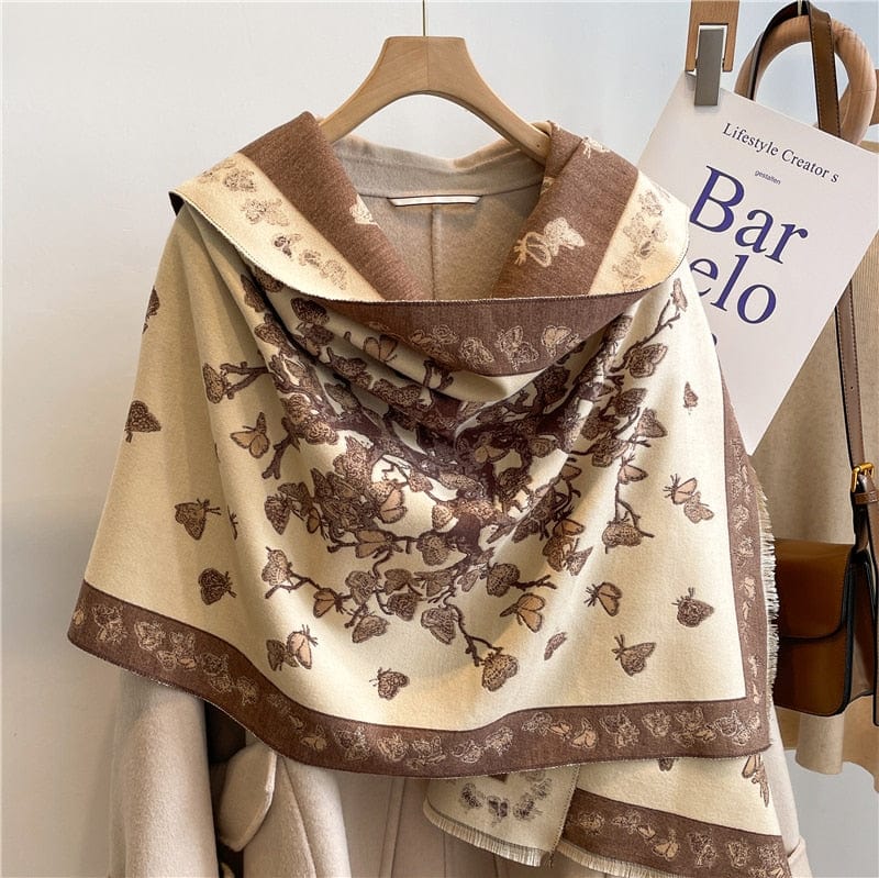 Cap Point WYT284-3 Winnie Winter Cashmere Decoration Thick Foulard Blanket Wrap Scarf