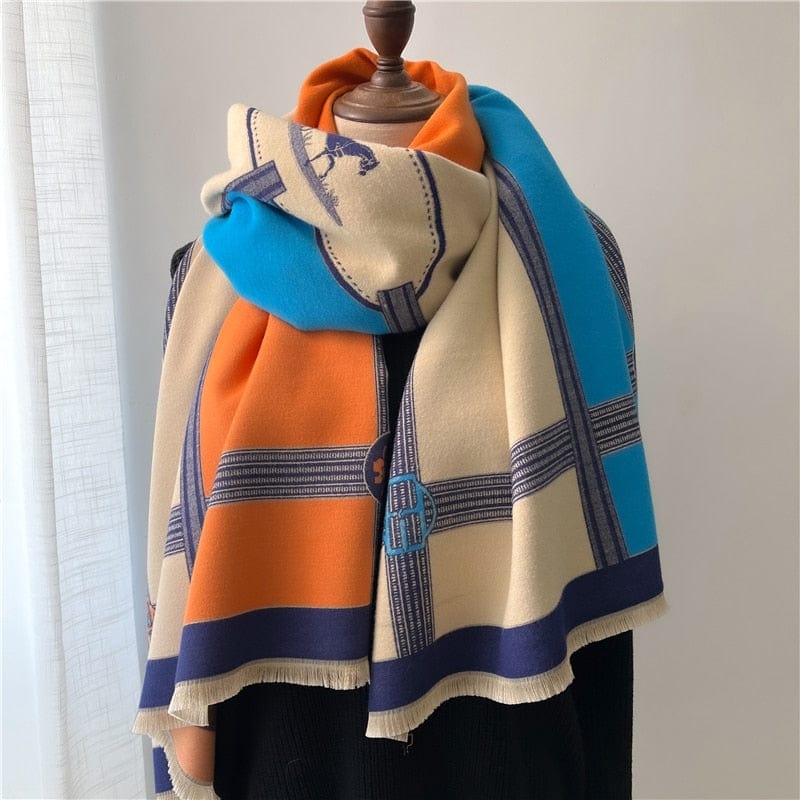 Cap Point WYT286-1 Winnie Winter Cashmere Decoration Thick Foulard Blanket Wrap Scarf
