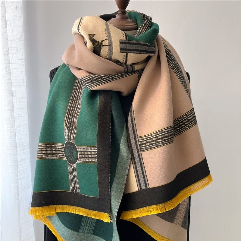 Cap Point WYT286-3 Winnie Winter Cashmere Decoration Thick Foulard Blanket Wrap Scarf