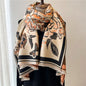 Cap Point WYT287-1 Winnie Winter Cashmere Decoration Thick Foulard Blanket Wrap Scarf
