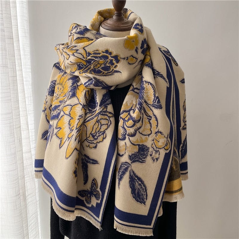 Cap Point WYT287-2 Winnie Winter Cashmere Decoration Thick Foulard Blanket Wrap Scarf