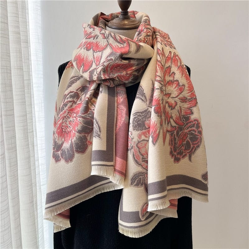 Cap Point WYT287-4 Winnie Winter Cashmere Decoration Thick Foulard Blanket Wrap Scarf
