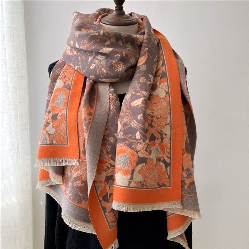 Cap Point WYT291-3 Winnie Winter Cashmere Decoration Thick Foulard Blanket Wrap Scarf