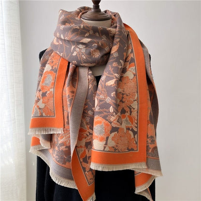 Cap Point WYT291-3 Winnie Winter Cashmere Decoration Thick Foulard Blanket Wrap Scarf