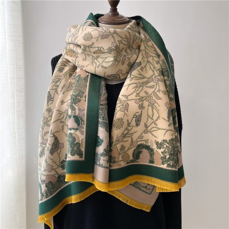 Cap Point WYT291-4 Winnie Winter Cashmere Decoration Thick Foulard Blanket Wrap Scarf