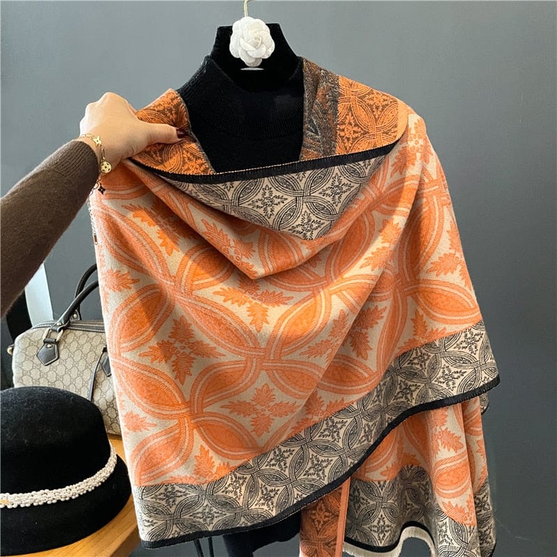 Cap Point WYT324-3 Winnie Winter Cashmere Decoration Thick Foulard Blanket Wrap Scarf
