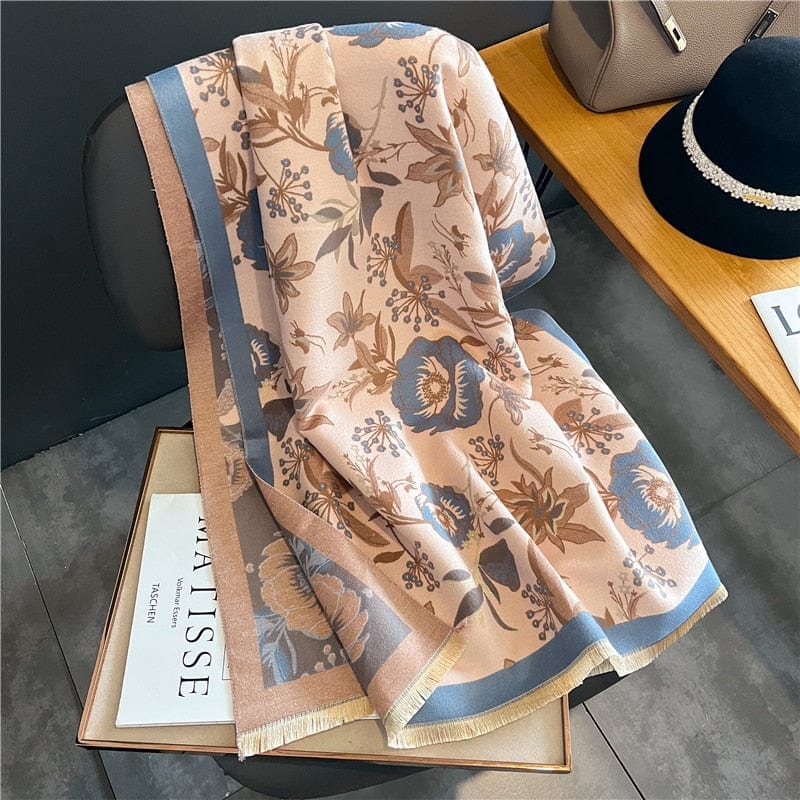 Cap Point WYT341-4 Winnie Winter Cashmere Decoration Thick Foulard Blanket Wrap Scarf