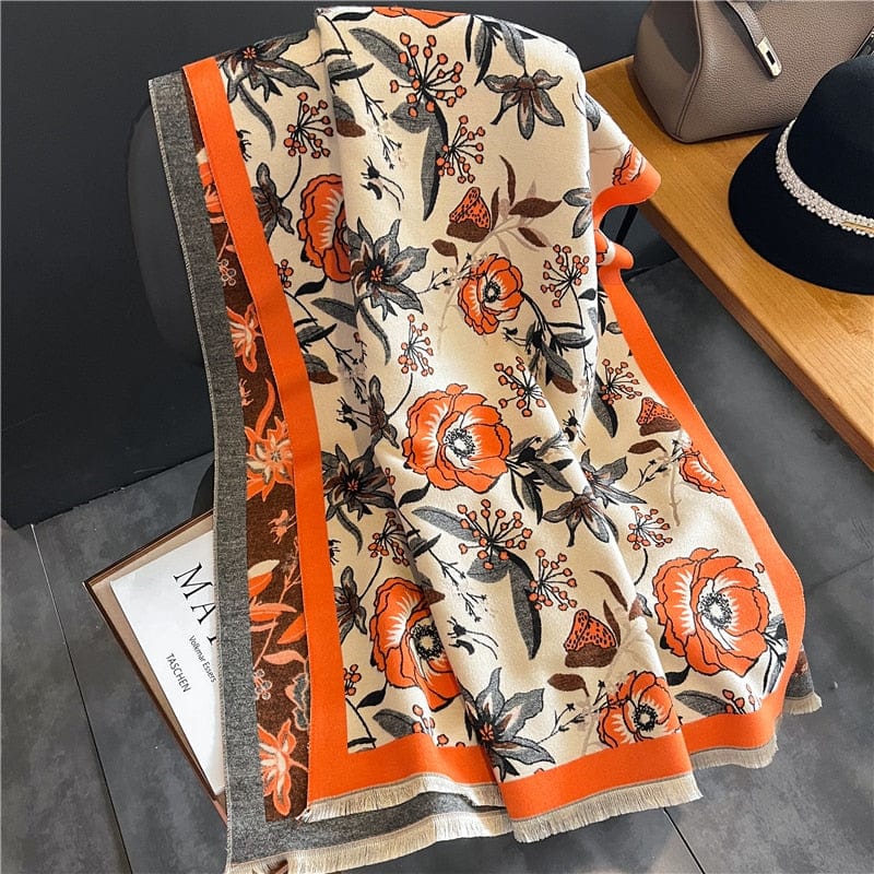 Cap Point WYT341-5 Winnie Winter Cashmere Decoration Thick Foulard Blanket Wrap Scarf