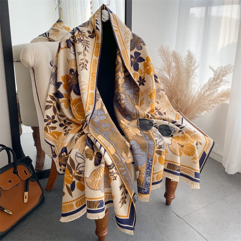 Cap Point WYT345-1 Winnie Winter Cashmere Decoration Thick Foulard Blanket Wrap Scarf