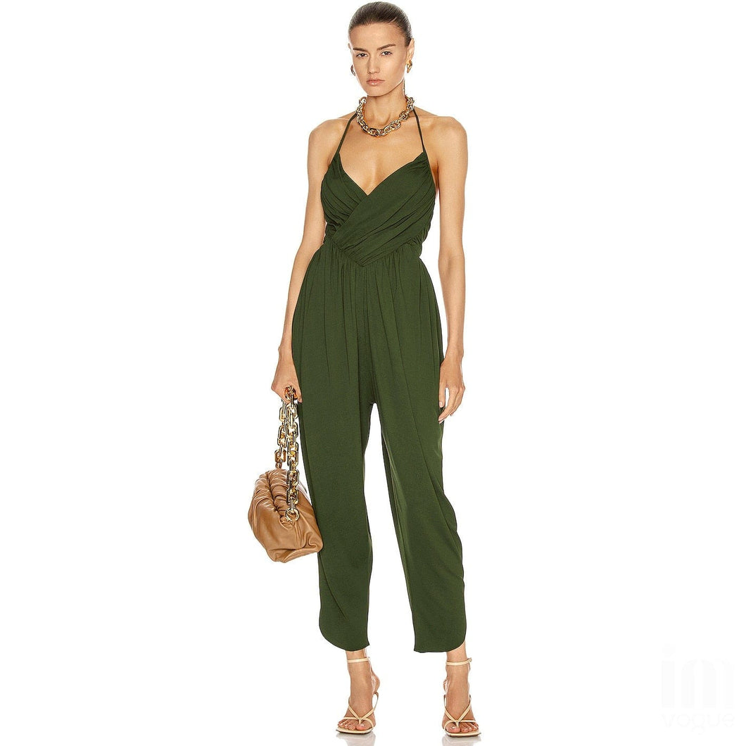 Cap Point XS / green Summer Sexy Spaghetti Straps Casual Jumpsuit