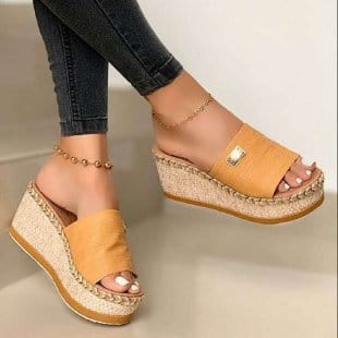 Cap Point Yellow / 4 Fabulous Summer Wedges Platform Sandals
