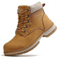 Cap Point yellow / 6 Women's Waterproof PU Leather Plush Warm Winter Boots