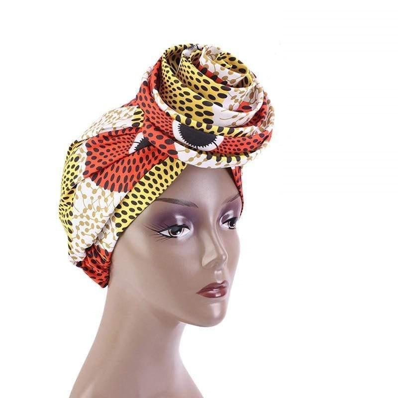 Cap Point Yellow African Print Stretch Bandana