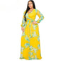 Cap Point Yellow green / S Francine Printed Chiffon Summer Dress