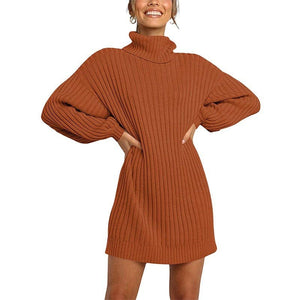 Cap Point Yellow / S Jennifer Turtleneck Sweater Dress
