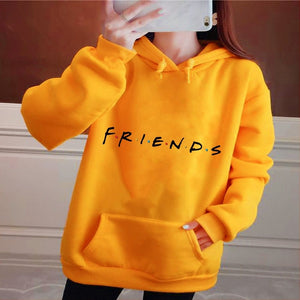 Cap Point yellow / S Melanie Loose Large Pocket Long Sleeve Hooded Pullover