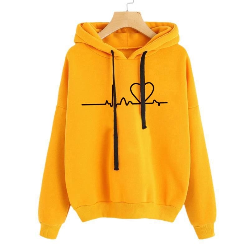 Cap Point yellow / S Melanie Spring Winter Long Sleeve Pullover Hoodies