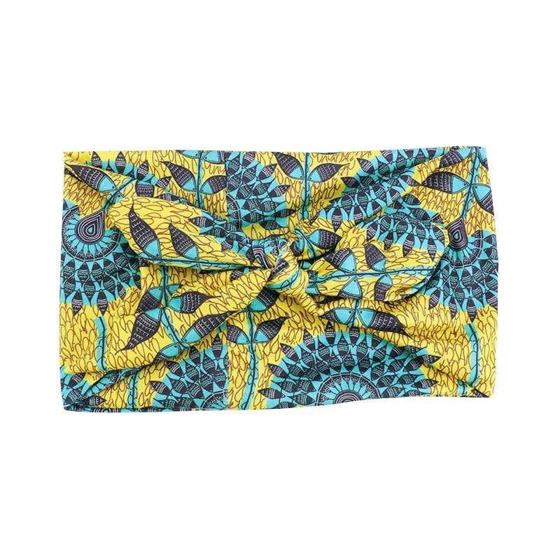Cap Point Yellow sun African Print Stretch Bandana