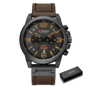 Cap Point Yellow Top Brand Luxury Waterproof Sport Wrist Watch Chronograph Mens Watch
