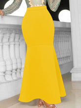 Load image into Gallery viewer, Cap Point Yellow / S Penny Trumpet High Waist Mermaid Maxi Skirt
